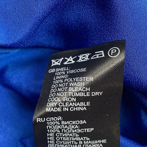 NEW REISS Women's Cora Flared Sleeve Mini Shift Dress Cobalt Blue Size 6 NWT - Picture 9 of 9